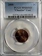 2000 1C "Cheerios" Cent MS66RD