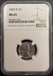 1943-D 1C MS65