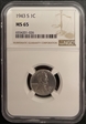 1943-S 1C MS 65