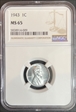 1943 1C MS 65