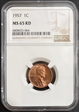 1957 1C MS 65 RD