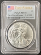 2017 $1 Silver Eagle First Day of Issue 1 of 1000 MS70