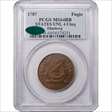 1787 Fugio 1C States United, 4 Cinq. MS64RB