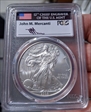 2008-W $1 Burnished Silver Eagle Mercanti Signature SP69