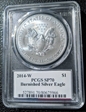 2014-W $1 Burnished Silver Eagle SP70