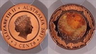 2017 2C Planetary Coins Venus Colorized MS70RD
