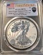 2019-W $1 Silver Eagle Enhanced Rev PR Pride of Two Nations, U.S. Set FDI Black Shield PR70