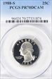 1988-S 25C PR70DCAM