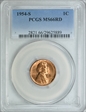 1954-S 1C MS66RD