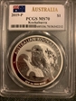 2019-P $1 Kookaburra Ag MS70