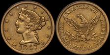 1847-O $5 VF35