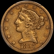 1857-O $5 VF35