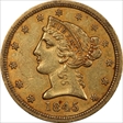 1845-O $5 AU53