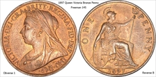 1897 ONE PENNY F145 BUNC