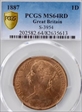 1887 1d ONE PENNY  MS64