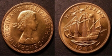 1958  half pennt  ms65