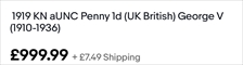 1919  one penny  KN  unc 