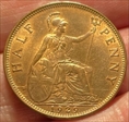 1929  HALF PENNY  F412  BUNC