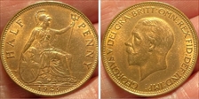 1929  HALF PENNY  F412  BUNC