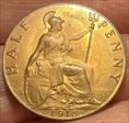 1918 half penny  F397 1+A BUNC