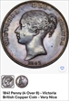 1841 Penny (4 Over 8) - Victoria  1d large copper penny  4 over 8  nef 