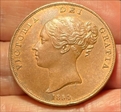 1854   rare dot penny dot under  