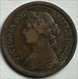 1878 Farthing  die blockage  