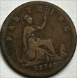 1878 Farthing  die blockage  