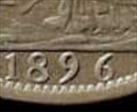 1896 super wide date  one penny rare  
