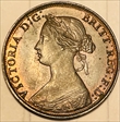 1861 HALF PENNY  