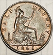 1861 HALF PENNY  