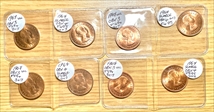 1967  HALF PENNY  obv 3 & 4 ALL BUNC PAIRS BUNC 