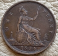 1874 NO H  ONE PENNY  RARE NO H TO DATE  