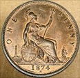 1874 H  ONE PENNY  