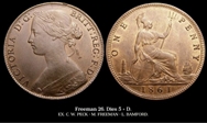 1861  One penny  f26  