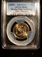 (2009) $1 Native American  Missing Edge Lettering MS65