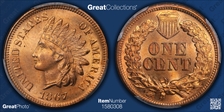1867 1C MS65+ RD