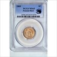 1860 1C Pointed Bust MS65