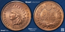 1876 1C MS65+ RD