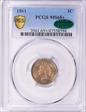 1861 1C MS65+ 