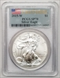 2015-W $1 Burnished Silver Eagle First Strike SP70