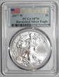 2017-W $1 Burnished Silver Eagle First Strike SP70