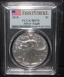 2018 $1 Silver Eagle First Strike MS70