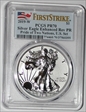2019-W $1 Silver Eagle Enhanced Rev PR Pride of Two Nations, U.S. Set First Strike PR70