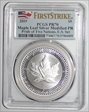 2019 $5 Maple Leaf Silver Modified PR Pride of Two Nations, U.S. Set First Strike PR70