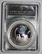 2019 $5 Apollo 11 50th Anniversary Australia/U.S. 2 Pc Set Ag First Day of Issue PR70DCAM
