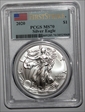 2020 $1 Silver Eagle First Strike MS70