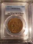 1870-S $20 AU53