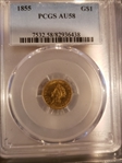 1855 G$1 AU58