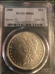 1888 $1 MS64